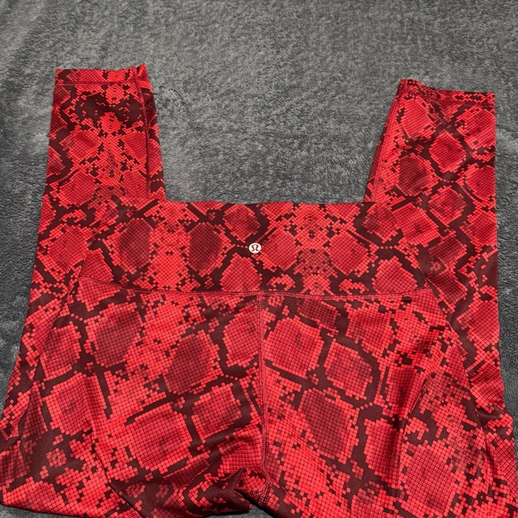 lululemon athletica Pants - Lululemon Athletica Red Leggings